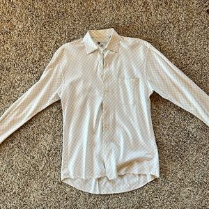 Bachrach button up shirt diagonal pinstripe